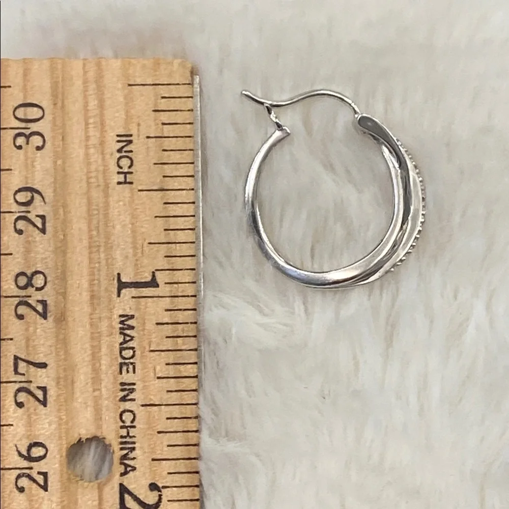 Diamond Accented Hoop Earrings